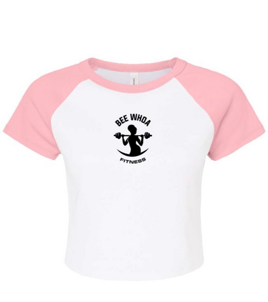 Bee Whoa Baby-Tee Pink Shirt